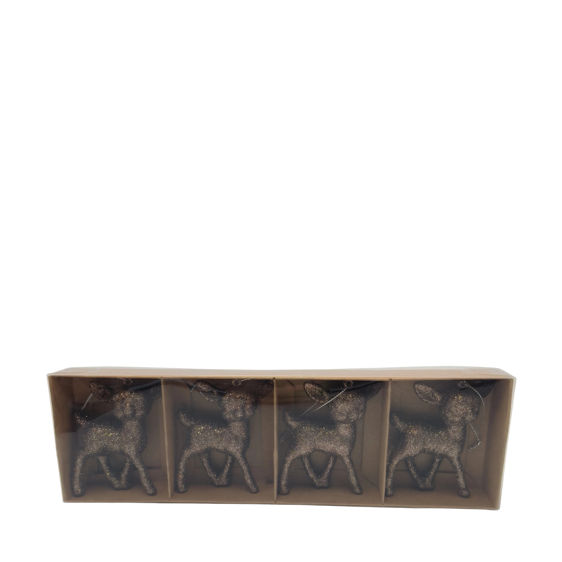 Bambi julekugle m. glimmer, 4 stk.